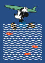 Tapeten Komar DX4-025 Fototapeten Vlies  - Mickey gone Surfin - Größe 200 x 280 cm