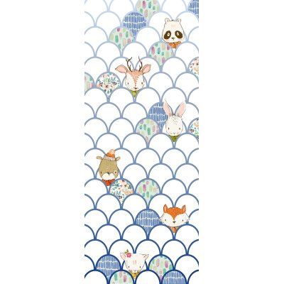 Tapeten Komar P037A-VD1 Fototapeten Vlies  - Shelly White Panel - Größe 100 x 250 cm