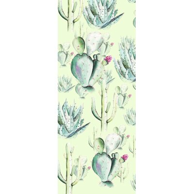 Tapeten Komar P045C-VD1 Fototapeten Vlies  - Cactus Green Panel - Größe 100 x 250 cm