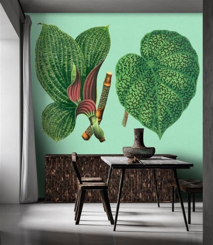 AS Digital Wandbilder Walls by Patel 3 DD121952 leaf garden 2 4,00 m  x 2,70 m 200 g Vlies Premium