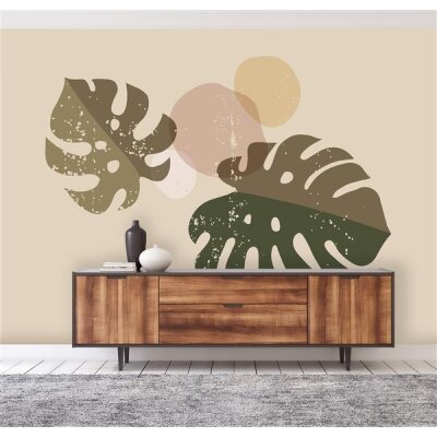 AS Digital Wandbilder Designwalls 2 DD123678 BohoLeaves     3,5 x 2,55 m 170 g/m² Glattvlies Profi