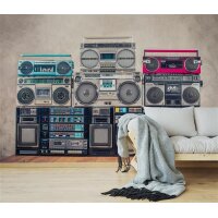 AS Digital Wandbilder Designwalls 2 DD123716 Ghettoblaster  3,5 x 2,55 m 170 g/m² Glattvlies Profi