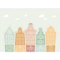 AS Digital Wandbilder Designwalls 2 DD123596 HouseRow       3,5 x 2,55 m 170 g/m² Glattvlies Profi