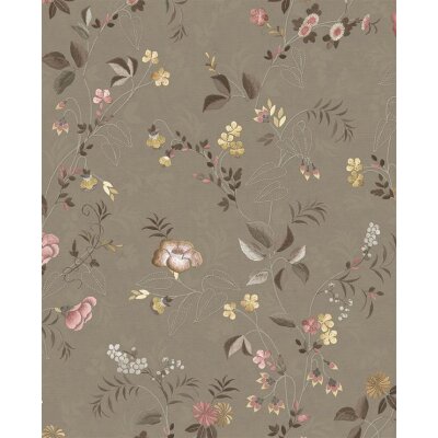 Eijffinger PIP STUDIO 6 333133 Blumentapete Vlies Braun Taupe