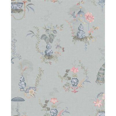Eijffinger PIP STUDIO 6 333141 Blumentapete Vlies Blau