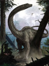 Komar Fototapeten XXL2-531 Vlies Fototapete - Rebbachisaurus - Größe 184 x 248 cm