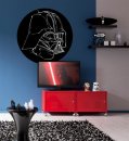 Komar Fototapeten DD1-021 Selbstklebende Vlies Fototapete/Wandtattoo - Star Wars Ink Vader - Größe 125 x 125 cm