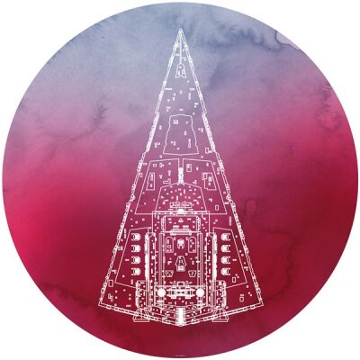 Komar Fototapeten DD1-029 Selbstklebende Vlies Fototapete/Wandtattoo - Star Wars Star Destroyer - Größe 125 x 125 cm