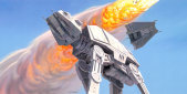 Komar Fototapeten DX10-053 Vlies Fototapete - Star Wars Classic RMQ Hoth Battle AT-AT - Größe 500 x 250 cm