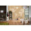 Komar Fototapeten IAX10-0027 Vlies Fototapete - Vintage World Map - Größe 500 x 280 cm