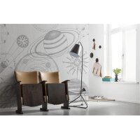 Komar Fototapeten IAX6-0017 Vlies Fototapete - Cosmos Sketch - Größe 300 x 280 cm