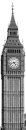 Komar Fototapeten V1-773 Vlies Fototapete - Big Ben - Größe 50 x 250 cm