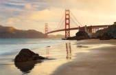 Komar Fototapeten X8-054 Vlies Fototapete - Golden Gate -...