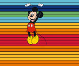 Komar Fototapeten DX6-162 Vlies Fototapete - Mickey Magic Rainbow - Größe 300 x 250 cm