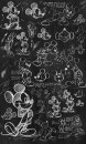 Komar Fototapeten VD-052 Vlies Fototapete - Mickey Chalkboard - Größe 120 x 200 cm