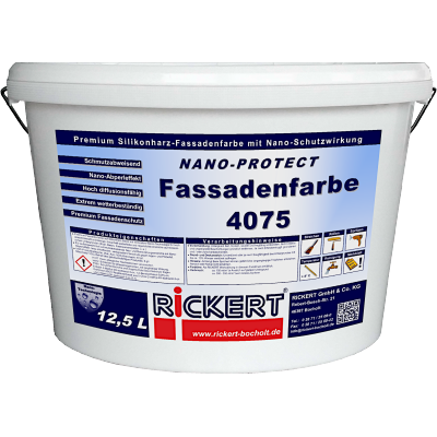 Rickert NANO-PROTECT Fassadenfarbe 4075 12,5 Liter Farbton weiß