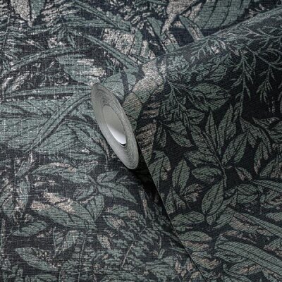 AS 395604 Tapeten A.S Creation Farbe Grün Schwarz Silber Metallic  Smart Surfaces Vliestapete