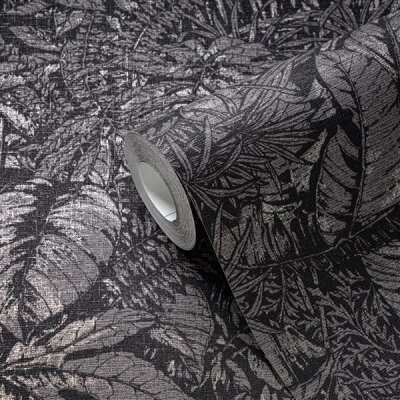 AS 395606 Tapeten A.S Creation Farbe Schwarz Grau Silber Metallic  Smart Surfaces Vliestapete