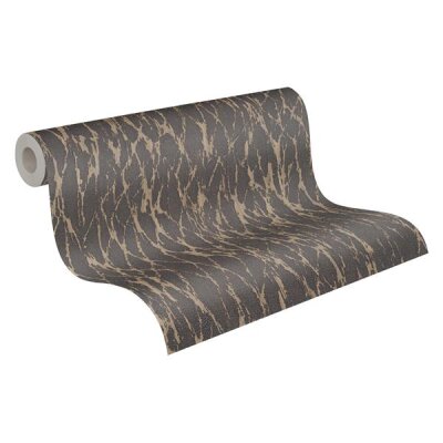 AS 395635 Tapeten A.S Creation Farbe Schwarz Braun Beige Silber Metallic Smart Surfaces Vliestapete