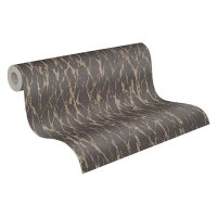 AS 395635 Tapeten A.S Creation Farbe Schwarz Braun Beige Silber Metallic Smart Surfaces Vliestapete