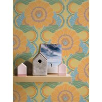 AS 395301 Tapeten A.S Creation Farbe Blau Gelb Grün Orange  Braun Retro Chic Vliestapete