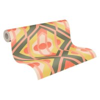 AS 395313 Tapeten A.S Creation Farbe Grün Orange Rot Rosa  Creme Retro Chic Vliestapete