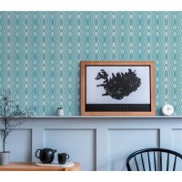 AS 395342 Tapeten A.S Creation Farbe Blau Creme Weiß Hellblau  Retro Chic Vliestapete