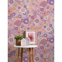 AS 395351 Tapeten A.S Creation Farbe Lila Orange Rosa Creme  Retro Chic Vliestapete