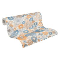 AS 395352 Tapeten A.S Creation Farbe Blau Orange Grau...