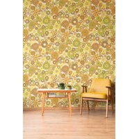 AS 395355 Tapeten A.S Creation Farbe Gelb Grün Braun Orange Creme Retro Chic Vliestapete