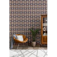 AS 395363 Tapeten A.S Creation Farbe Blau Braun beige   Retro Chic Vliestapete