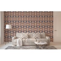 AS 395363 Tapeten A.S Creation Farbe Blau Braun beige   Retro Chic Vliestapete