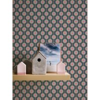 AS 395371 Tapeten A.S Creation Farbe Blau Gelb Pink Hellblau Creme Retro Chic Vliestapete