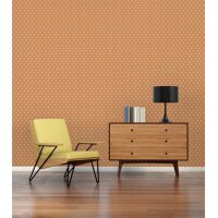 AS 395384 Tapeten A.S Creation Farbe Braun Gelb Orange   Retro Chic Vliestapete