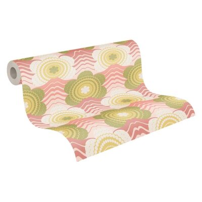AS 395391 Tapeten A.S Creation Farbe Rosa Grün Creme   Retro Chic Vliestapete