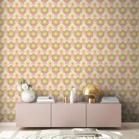 AS 395391 Tapeten A.S Creation Farbe Rosa Grün Creme   Retro Chic Vliestapete