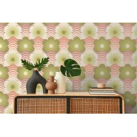 AS 395391 Tapeten A.S Creation Farbe Rosa Grün Creme   Retro Chic Vliestapete
