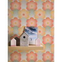 AS 395394 Tapeten A.S Creation Farbe Orange Gelb Grün Creme  Retro Chic Vliestapete