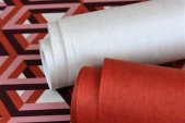 290805 Tapeten Rasch Textil Farbe Rot-ochsenblut Casa Merida Vliestapete