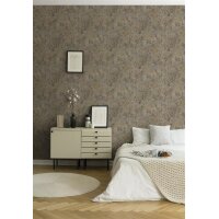 AS 396501 Tapeten A.S Creation Farbe Braun Grau Gold   Stories of Life Satintapete
