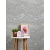 AS 396595 Tapeten A.S Creation Farbe Grau Silber Gold   Stories of Life Satintapete