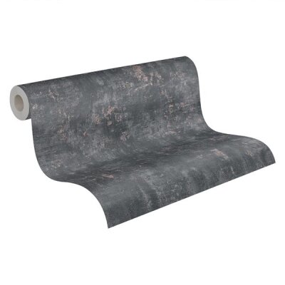 AS 396703 Tapeten A.S Creation Farbe Schwarz Roségold    Stories of Life Satintapete