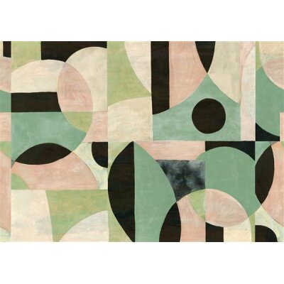 DGILA1054 Tapeten Masureel Khroma grün, creme, braun Wall Designs IV Digitalpanel