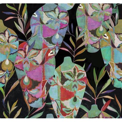 DG4AMP1013-300 Tapeten Masureel Khroma schwarz, grün, lila, pink, gelb Wall Designs IV Digitalpanel