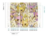DG4AMP1022-300 Tapeten Masureel Khroma gelb, lila, beige  Wall Designs IV Digitalpanel