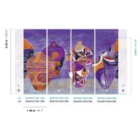 DG4HIV1044-300 Tapeten Masureel Khroma lila, orange Wall...