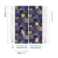 DG4ILA2062-260 Tapeten Masureel Khroma blau, braun Wall...