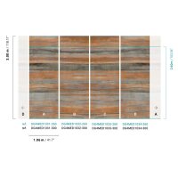 DG4MED1031-260 Tapeten Masureel Khroma orange, grau  Wall...