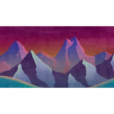 AS Digital Wandbilder Farbe Lila Blau Pink Türkis  Walls by patel 4 altitude 1