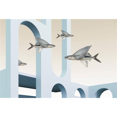 AS Digital Wandbilder Farbe Hellblau Blau Beige Grau  Walls by patel 4 styx